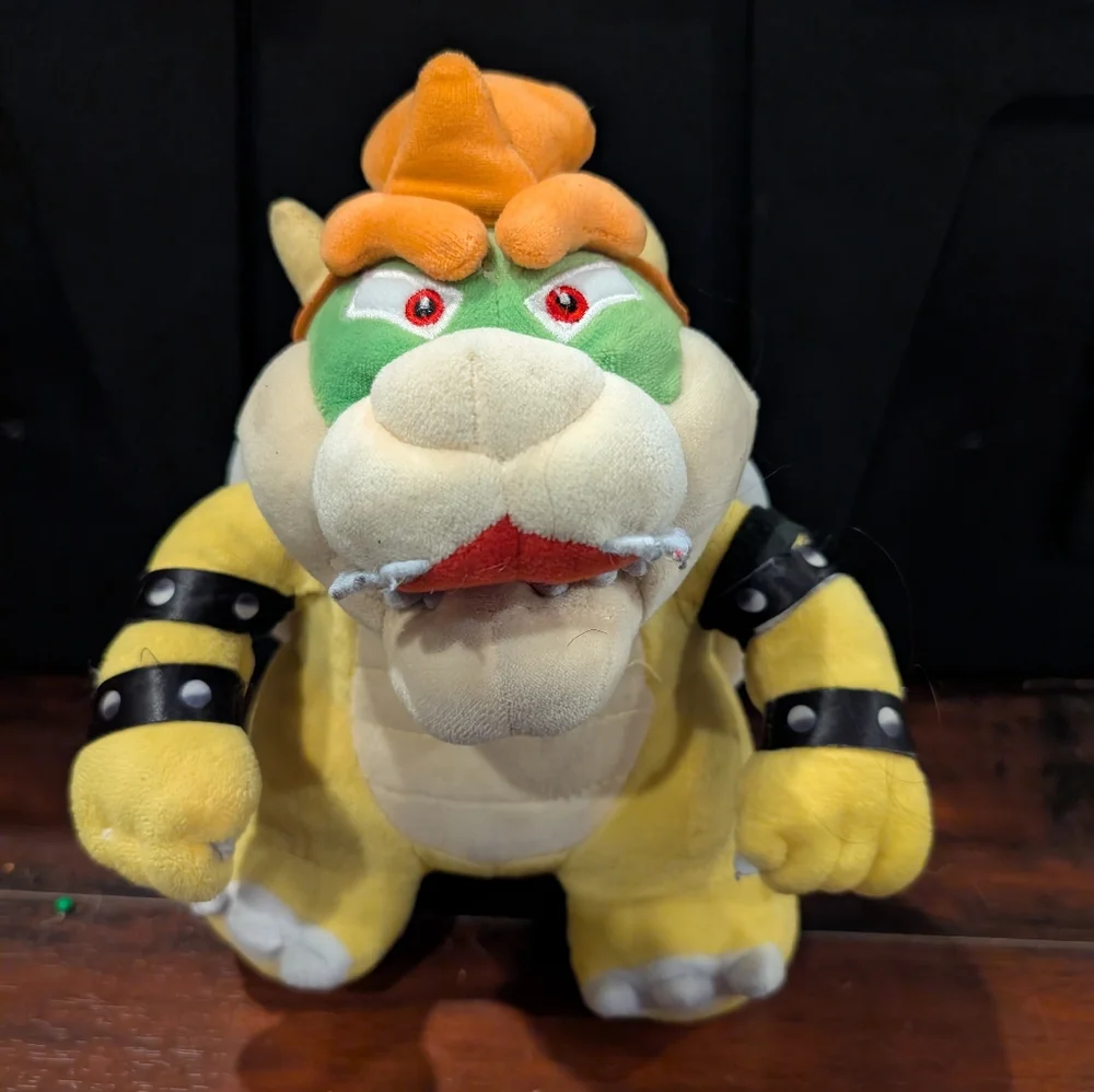 Super Mario 10” Bowser Plush Toy Nintendo San-Ei Little Buddy Used PICS